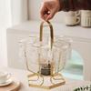 Upside Down Glass Cup Storage Rack Gold/Black Glass Cup Drain Holder Water Cup Drying Rack  Cabinet