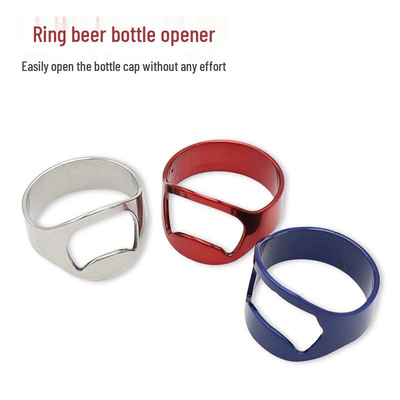 Trendy Stainless Steel Ring Bottle Opener for Beer