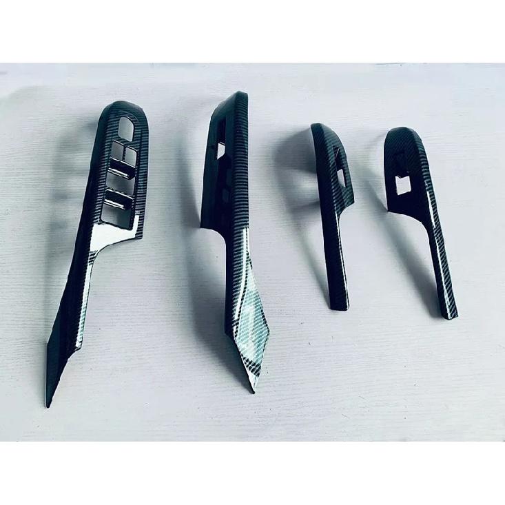 For Suzuki Swift ZC ZD 2024 2025 Car Accessories Carbon Fiber Style Door Window Armrest Cover Switch Panel Trim Molding Garnish