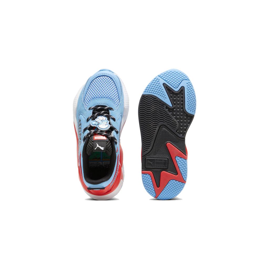 The Smurfs x Puma RS-X Little Kid Hefty Smurf Kids Sneakers Blue Team-Light-Blue Red 394784-01