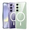 Strong Magnetic Magsafe Case For Samsung Galaxy S25 Ultra S24 S23 S22 S21 FE Plus Hybrid Wireless Charging Hard Cover Clear Soft
