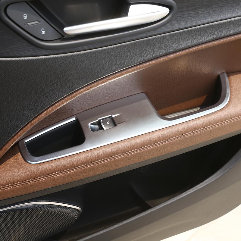 Butoane de comutare de ridicare a geamurilor din fibră de carbon ABS din fibră de mașină Garnitură de acoperire pentru cadru pentru Alfa Romeo Stelvio 2017-