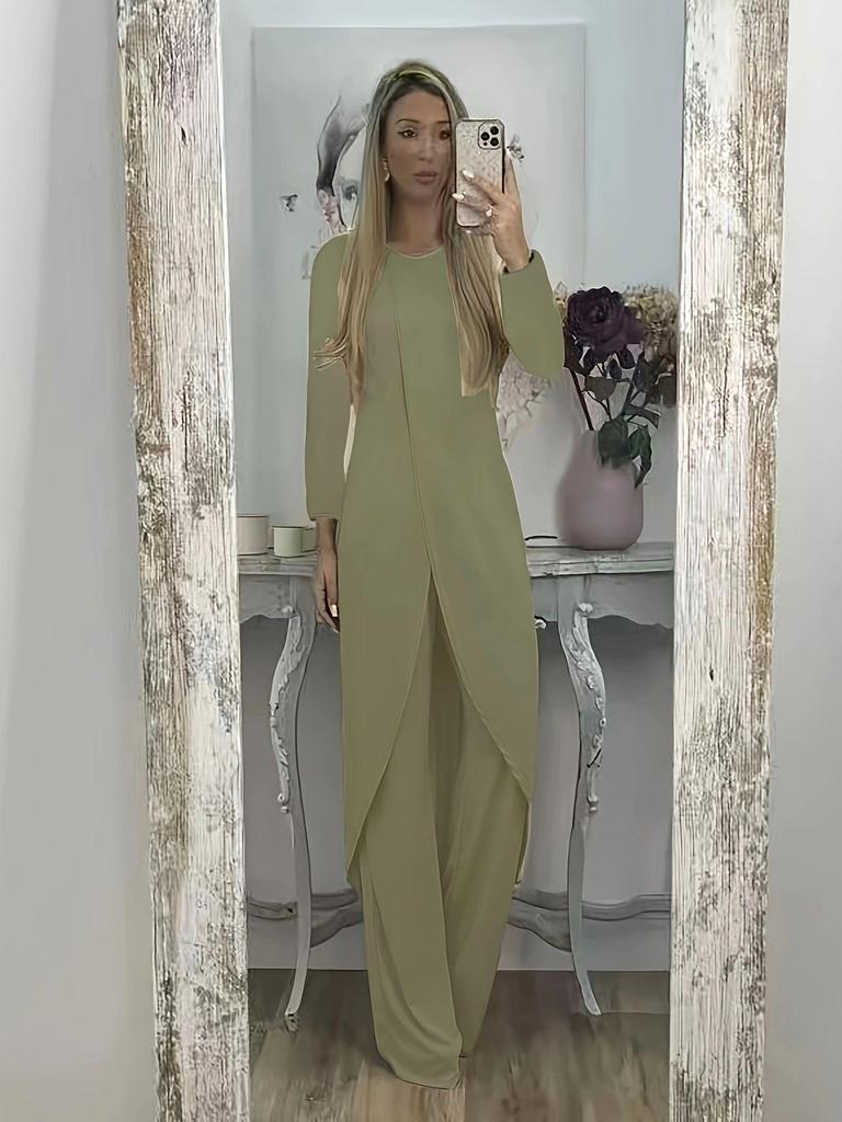 2024 Trendy Women's Autumn/Winter Casual Two-Piece Set - Loose Long Sleeve Top & Pants