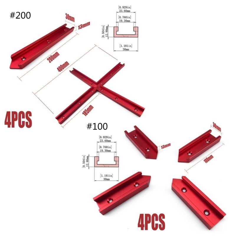 652F For 30# Chutes Woodworking T-track Connectors Track Miter Gauge Guide