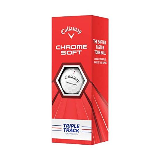 Callaway Chrome Soft 2020 Triple Track Golf Ball CHROME SOFT TRIPLE TRACK USA Direct Import White