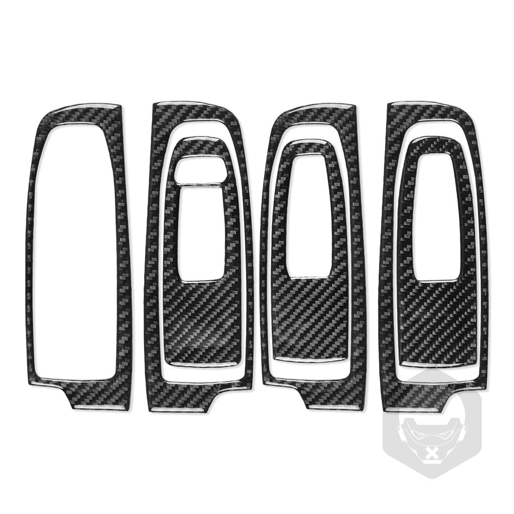 Real Carbon Fiber Car Accessories Window Lift Set Trim Cover Soft Sticker For Subaru Forester SK 2024