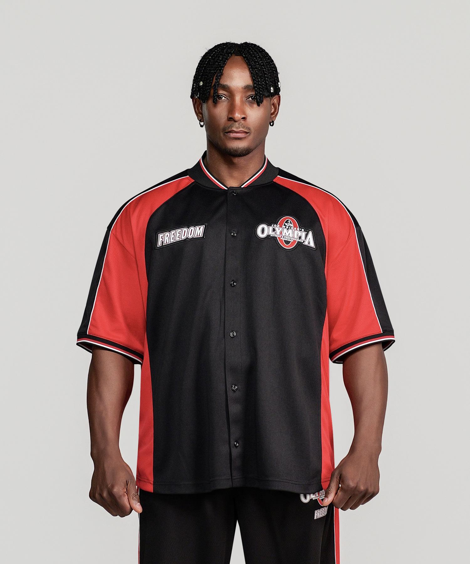 FREEDOM Olympia Panel Baseball Jersey (Black)
