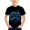Casual Game Style Kids T-Shirt, Boys' Top, Baby Summer Short Sleeve Comfortable Clothing