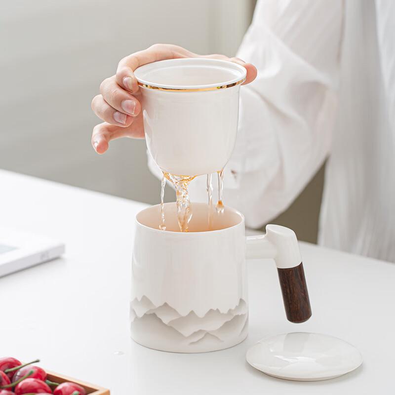 ZISIZ Ink Wash Landscape Ceramic Tea Set