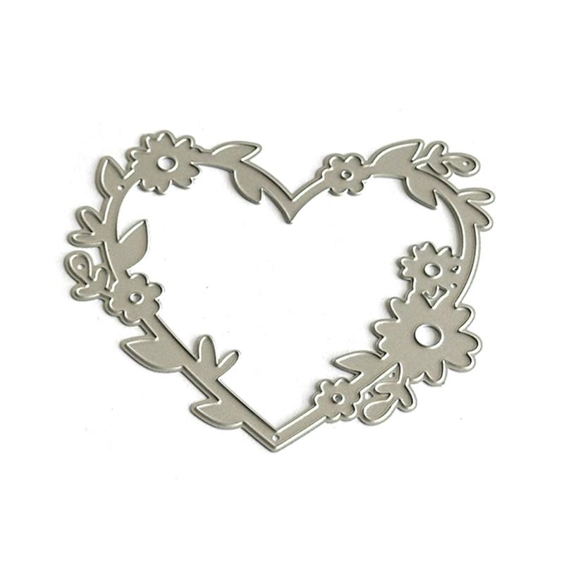 

Heart Shape Metal Die Cuts Embossing Stencils Molds Flower Frame Cutting Dies for Photo Card Scrapbooking Decorations 1