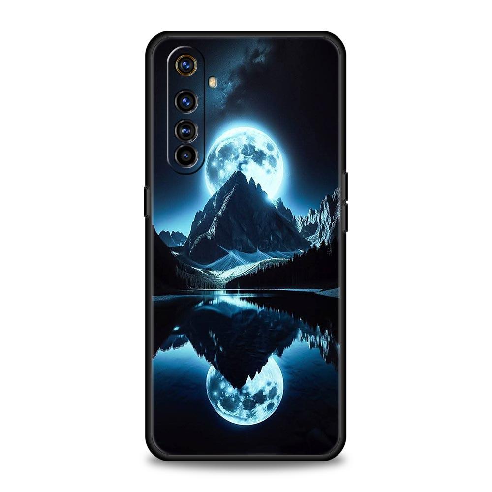 Black Mountain Peak Case For Realme C67 C63 C55 C53 C35 C25 C21 GT 2 3 5 6 10 11 12 13 Pro Plus 5G Soft TPU Phone Cover Fundas