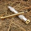 Brass Metal Fire Piston Outdoor Emergency Fire Tube Camping Survival Fire Piston Tool Igniter Tool Camping Accessories