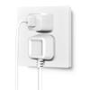Wall Mounted UK Power Outlet with 2 USB Ports Compact Panel Power Socket