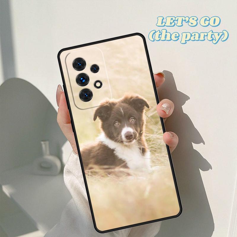 Beautiful Fun Border Collie Dog Puppies Case For Samsung Galaxy A42 A31 A40 A51 A71 A32 A80 A91 A52 A72 A73 A20e A50 A70 A11 A12
