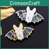 Adorable Cartoon Bat Enamel Pin Creative Halloween Badge Unique Fashion Accessory