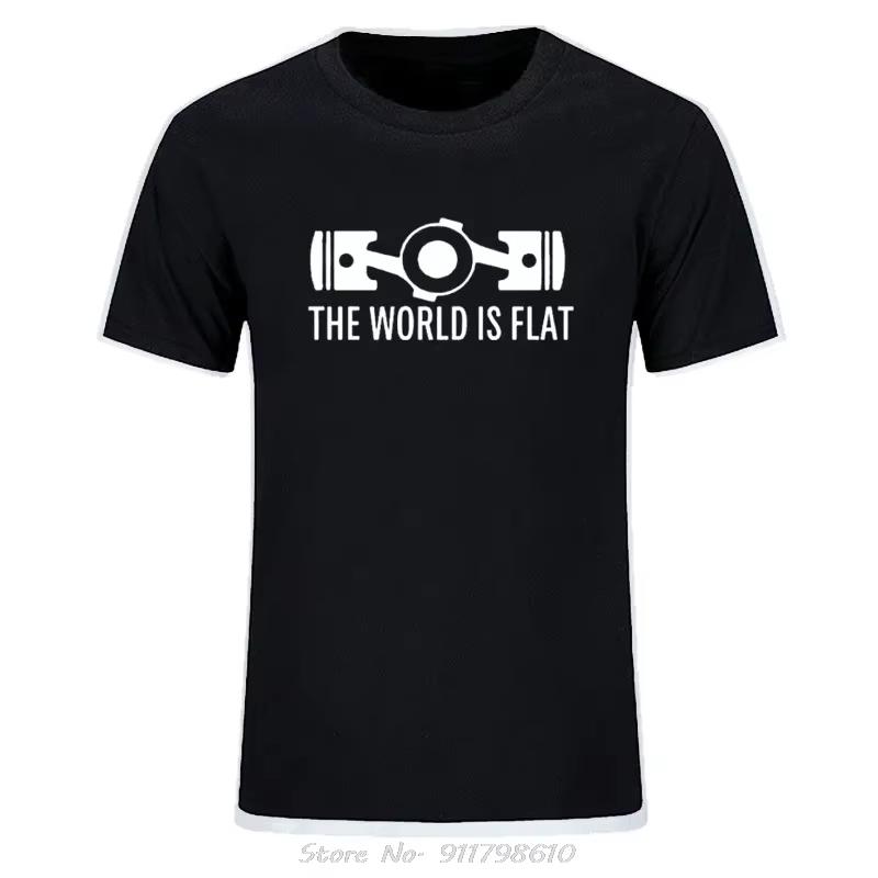 ZX 2026 new New summer The World Has Become Flat theme Tshirt Cotton Tshirt Fashion streetwear Tshirt M