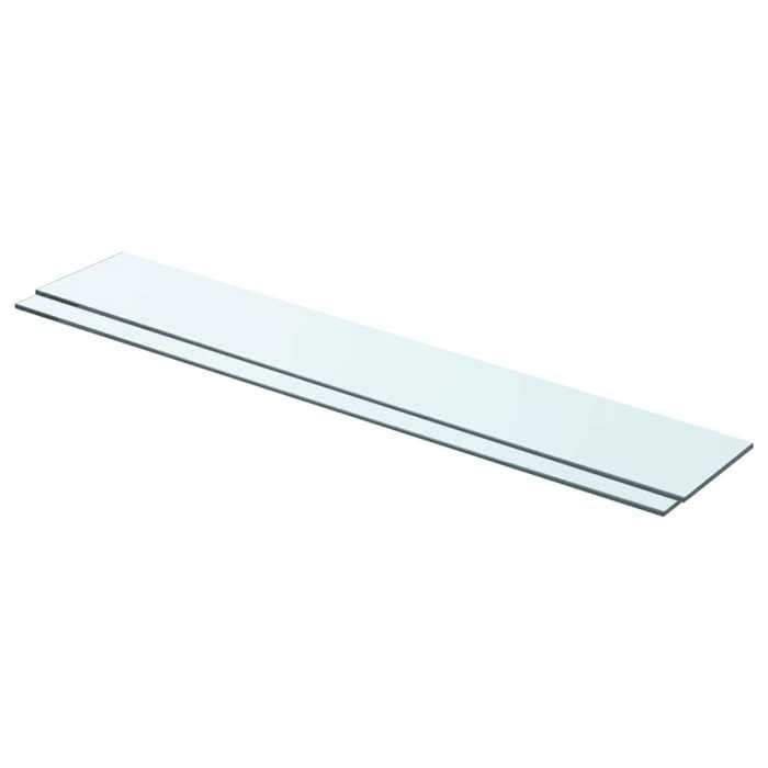 Maison Exclusive - Panneaux d'étagère 2 pcs Verre Transparent 80 x 12 cm