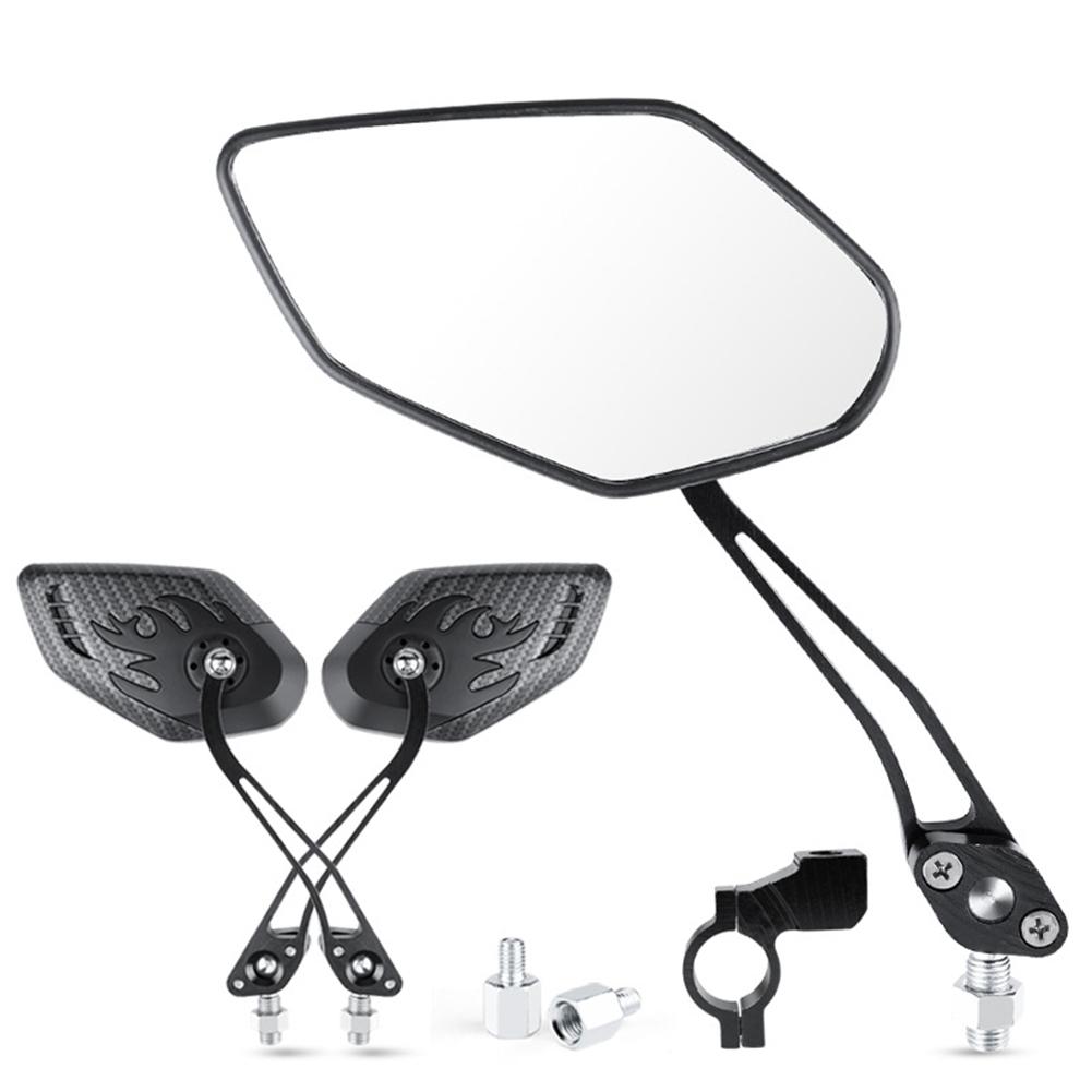 Bicycle Handlebar Rear View Mirror Adjustable Rotatable Reversing Mirror Electric Bike Scooter Accessories