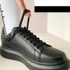 1-Pair QKC Magnetic No-Tie Elastic Shoelaces - One-Hand Fastening Locking Laces with Strong Magnetic Closure, Black/Gray.
