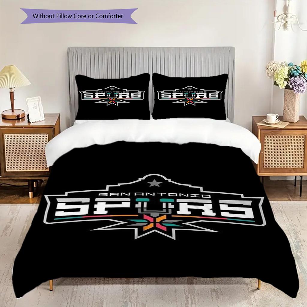 Biancheria da letto San Antonio Spurs(1 * copripiumino + 2 * federa, senza nucleo)Regalo di compleanno di Natale Morbido e confortevole