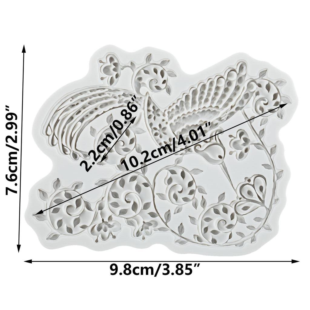Hummingbird Silicone Molds Flower Fondant Mold Cake Decorating Tools Cupcake Topper Candy Chocolate Gumpaste Mold