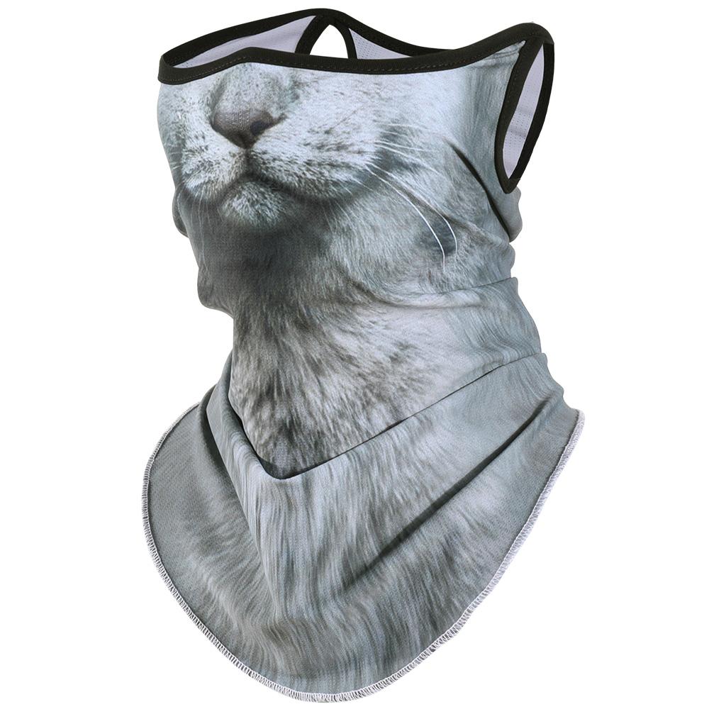 3D Animals Magic Scarf Bandana Breathable Neck Warmer Gaiter Hanging Ear Outdoor Sports Triangle Face Mask Neckerchief Summer