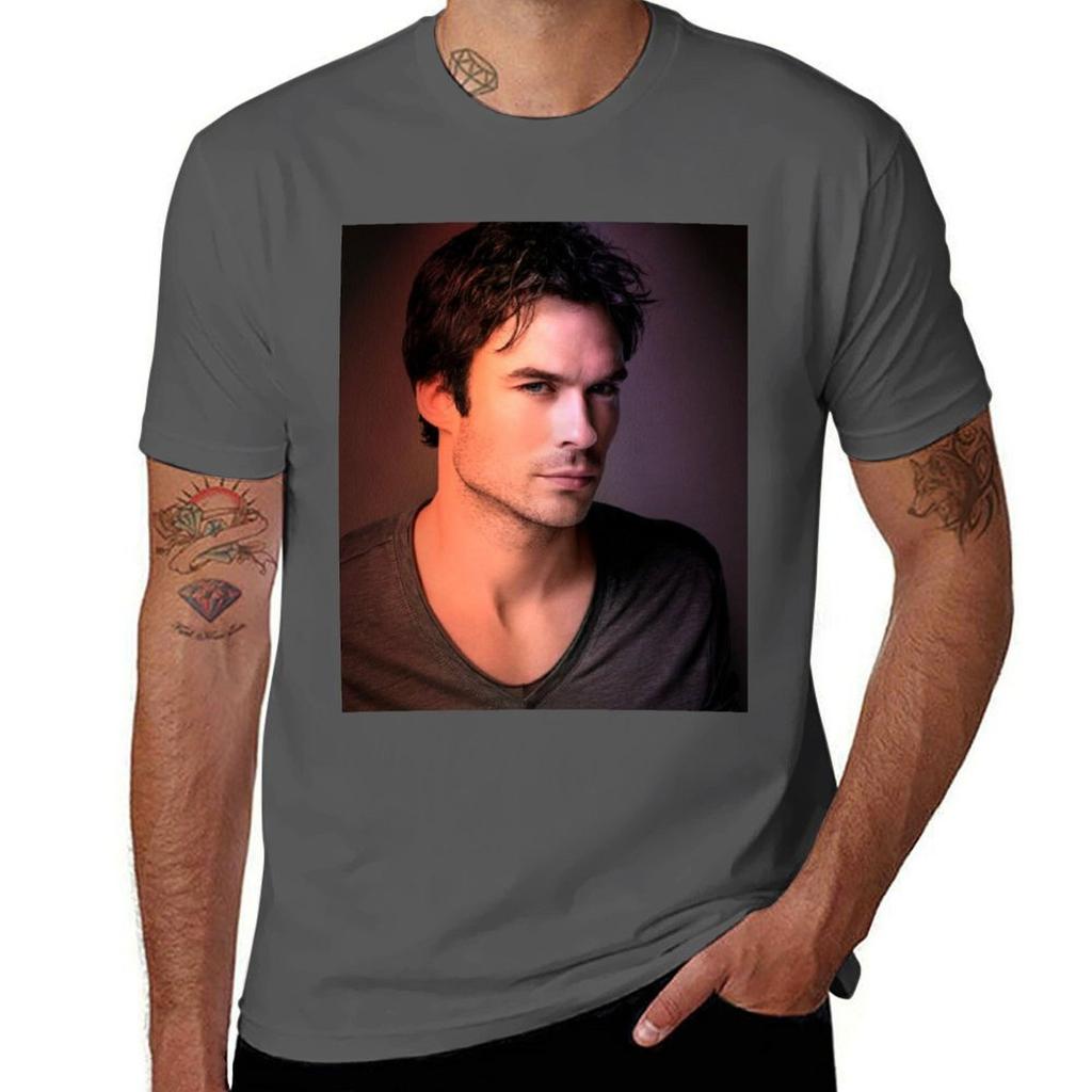 T-shirt Ian Somerhalder Casual All-Match per Unisex
