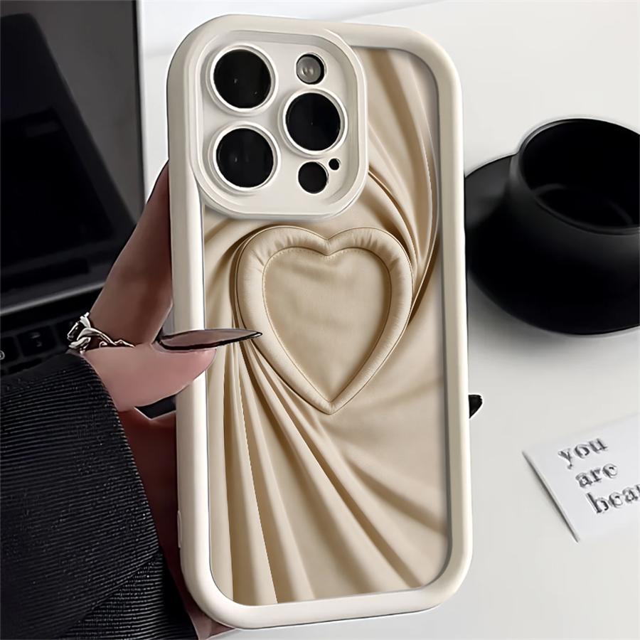 Phone Cover Case for iPhone 17 Pro Max 11 15 Plus 13 17e 12 Pro 14 Air 16 Pink Simple Heart