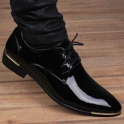 Pantofi bărbătești cu vârf ascuțit din piele pantofi formali de rochie creativi mari de afaceri nuntă pantofi bărbătești sapato social masculino piele lăcuită
