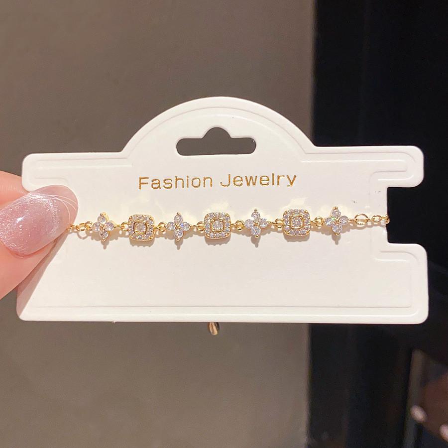 Floral Jewelry Bracelet With Gold Plating For Women Gift Occasion