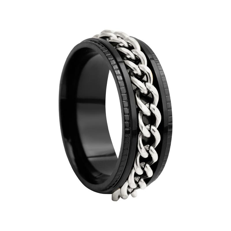 Titanium Staal Draaibare Kettingringen voor Vrouwen Mannen Spinner Ring Decompressie Multifunctionele Kettingring Flesopener Ring Cadeau