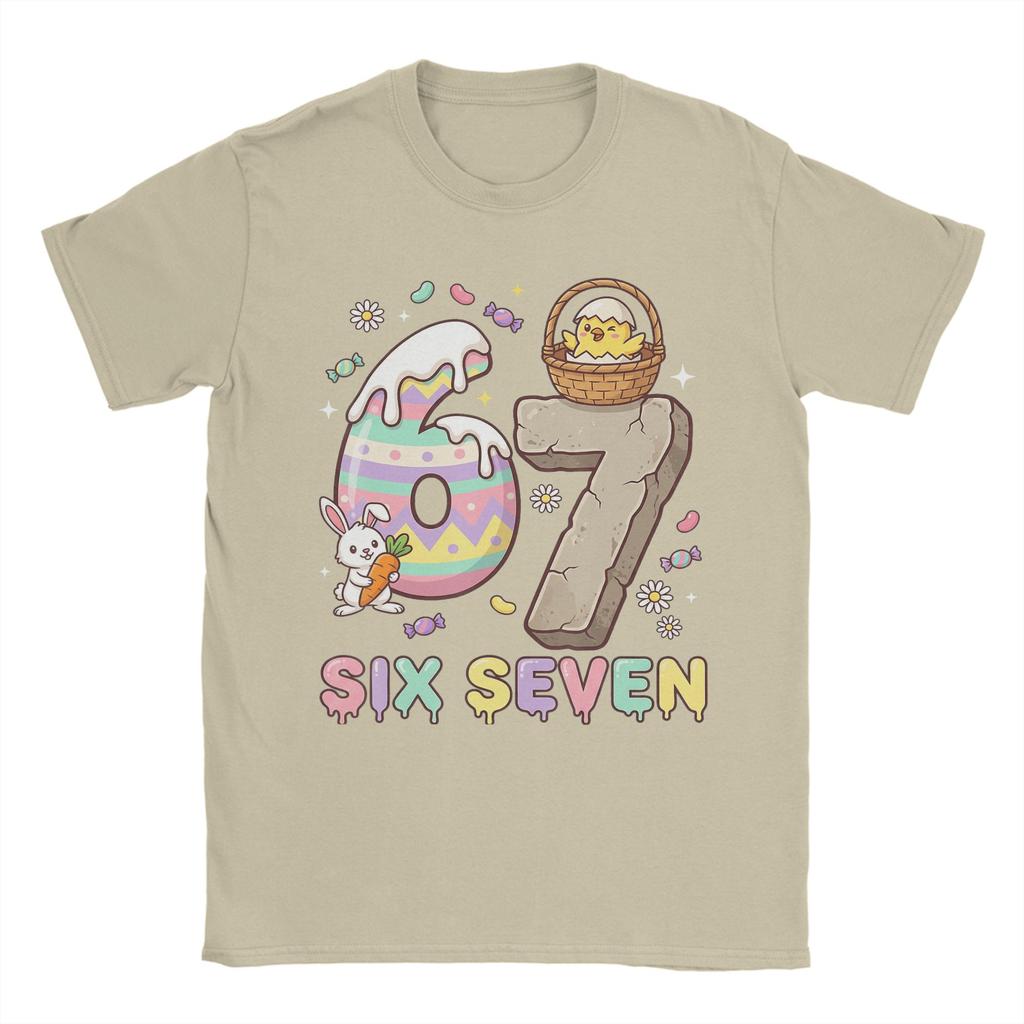 Easter Six Seven Bunny Chick Easter Egg TShirt Summer  Novelty T Shirts Couple  Cotton Crewneck Plus Size Tees Gift Idea