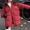 Winter Warm Girls Extra Long Cotton Lined Hooded Zipper Puff Jackets School Kids Thick Coats Children Outfits Windbreaker 5-16Yr