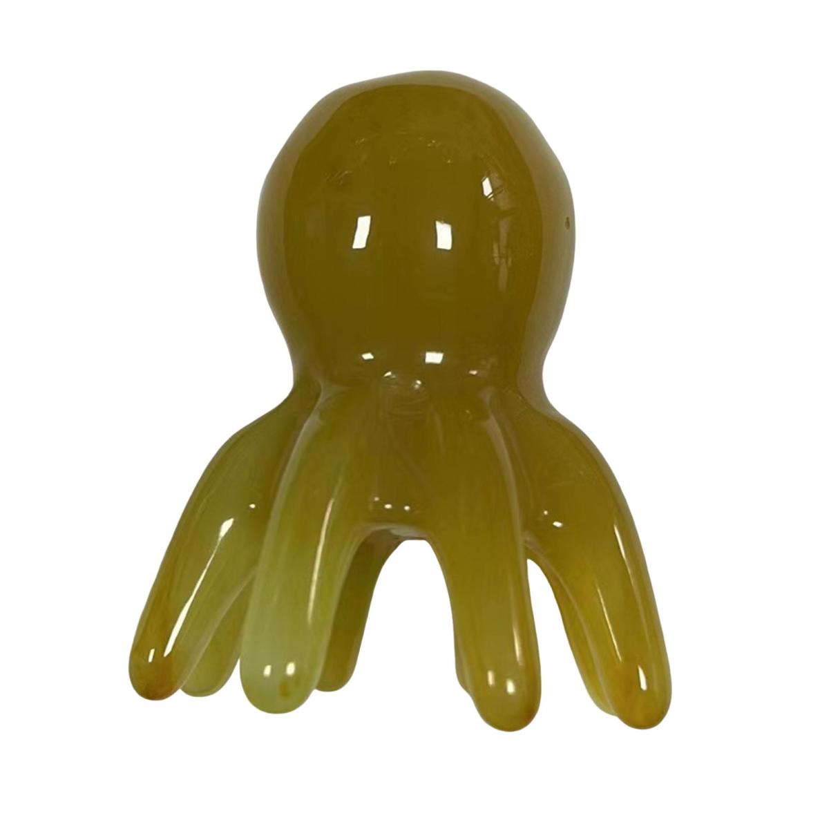 

Массажер для головы Octopus, портативный массажер для кожи головы из смолы, инструменты для массажа кожи головы для релаксации и ухода за волосами циан