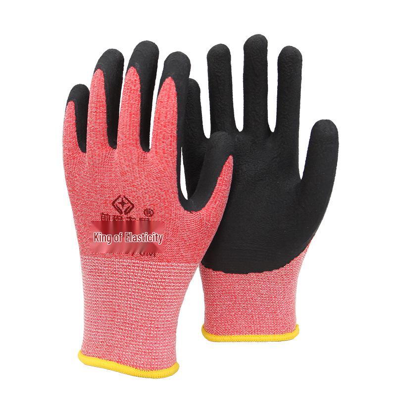 Qiancheng A398 Women's Breathable Latex Work Gloves - Elastic, Wear-Resistant, Non-Slip, Thin Protection