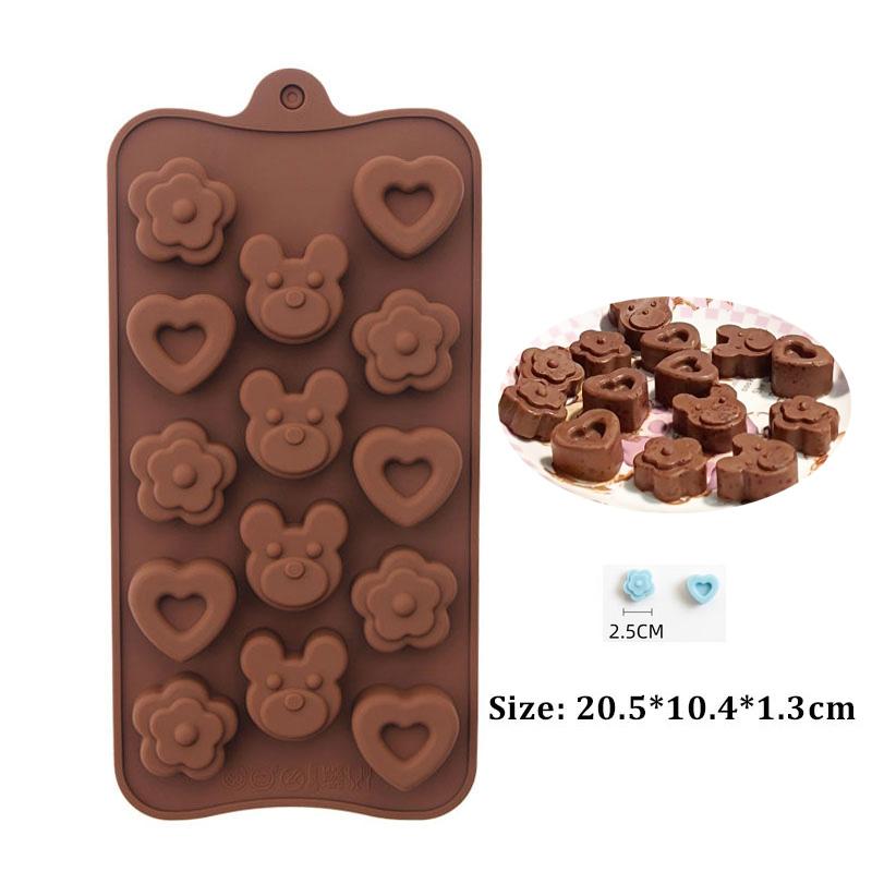 1-29 Handmade Silicone Mould Chocolate Candy Jelly Pudding Ice Mold Baking Tool