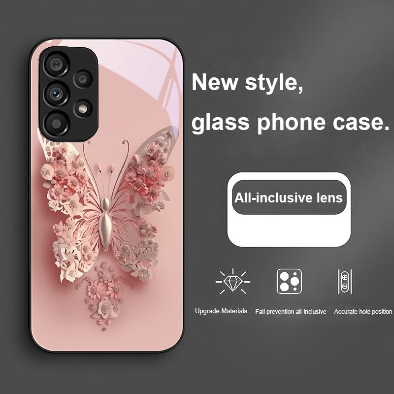 

Flying Butterflies For Samsung Galaxy Note 8 9 S10 Plus S20 S21 FE S23 Ultra A70 72 73 50 51 52 53 Tempered Glass Phone Case Samsung S23 Plus