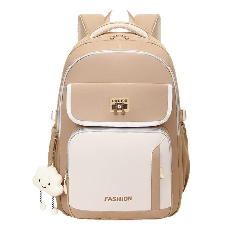 Schoolbag1011 new schoolbag women's Japanese simple junior high school backpack solid color large capacity Korean version fashion backpack women