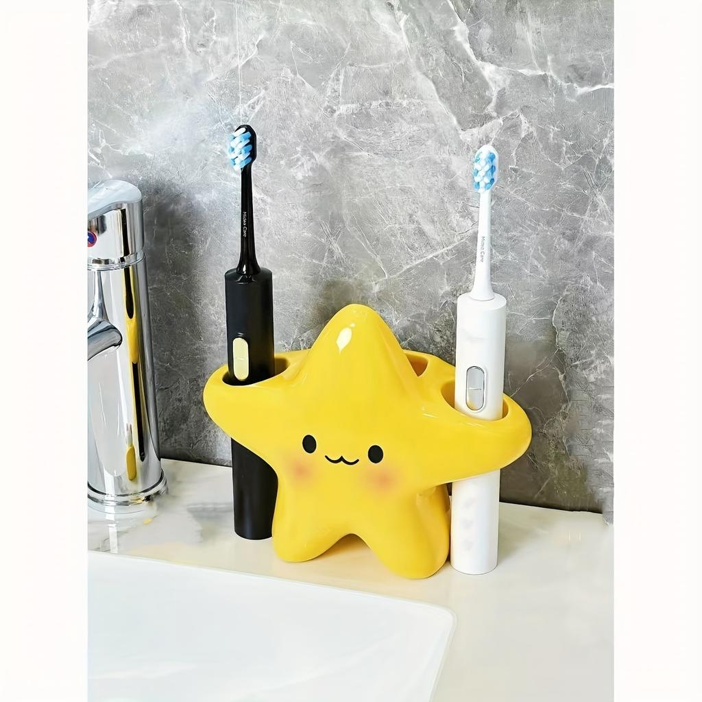 Plastic Star Shape Toothbrush Holder Bathroom Storage Organizer