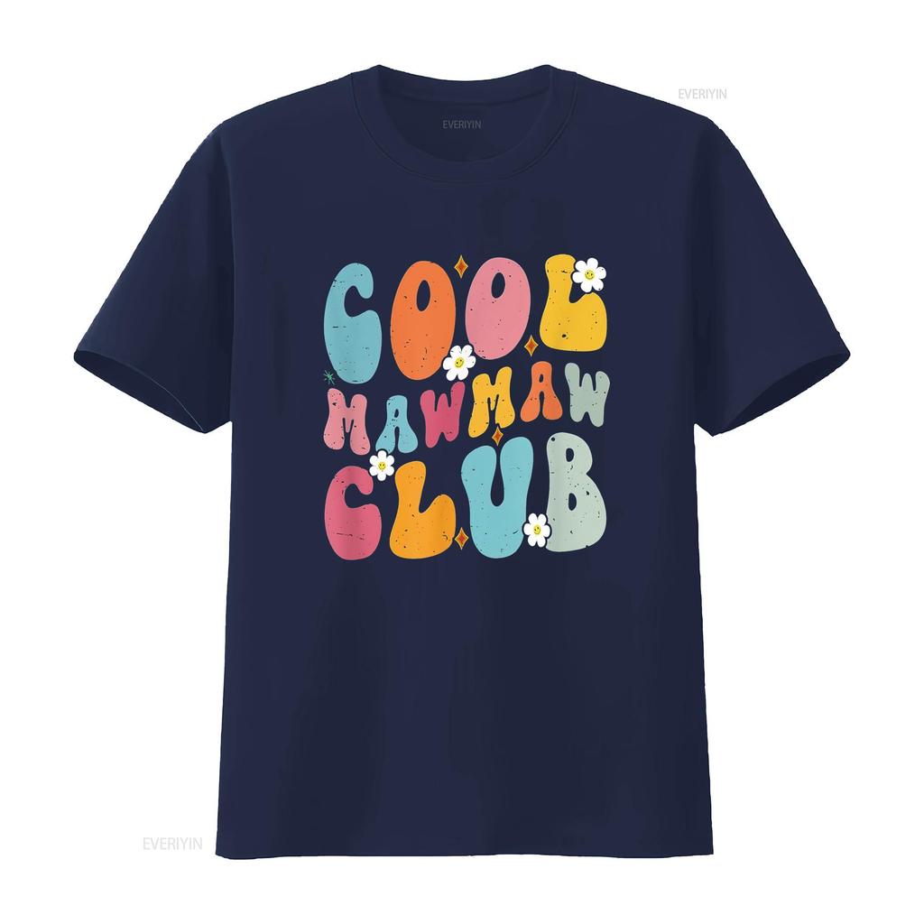 Cool Mawmaw Club Mother s Day Groovy Retro Best Mom Ever T Shirt vintage Washed Comfortable Casual fashion graphic