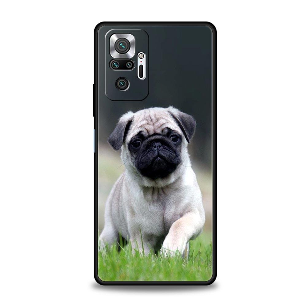 Phone Case For Xiaomi Redmi Note 14 13 12 5G 11 10 Pro Plus 4G 9S 9 14C 13C 12C 10C 9C 9A Soft TPU Cover Cute Pug Dog