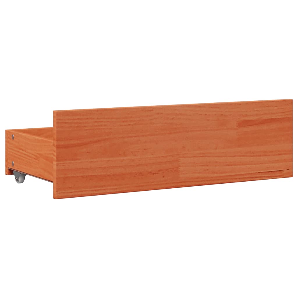 Solid Wood Bed without Mattress with Drawers 120 x 200 cm
