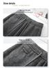 2025 Women's Gray Wide-Leg Wool Pants: Winter Thickened, Soft, and Stylish with a Casual, Drape Design