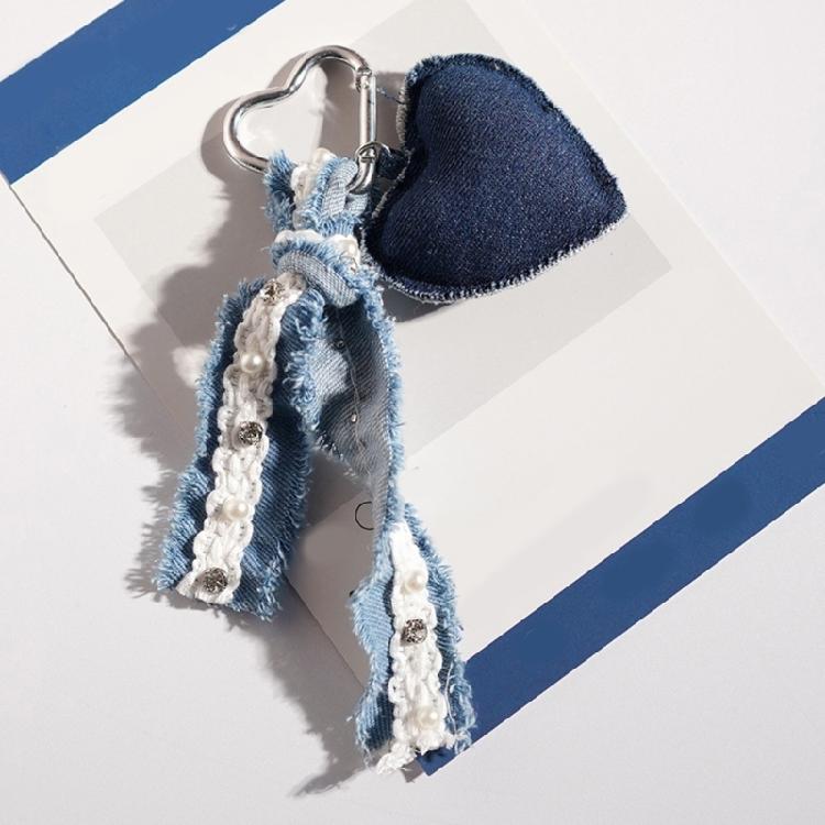 Denims Starfish Keychain Handmade For Keys Bags Fashion Accessory Portable Gift