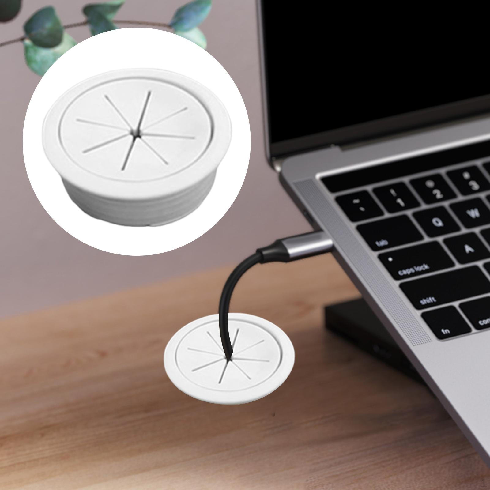 

Крышка для отверстия для кабеля, органайзер для проводов и шнуров, для прокладки проводов и шнуров через столешницу, маскиратор проводов для настольного оборудования White