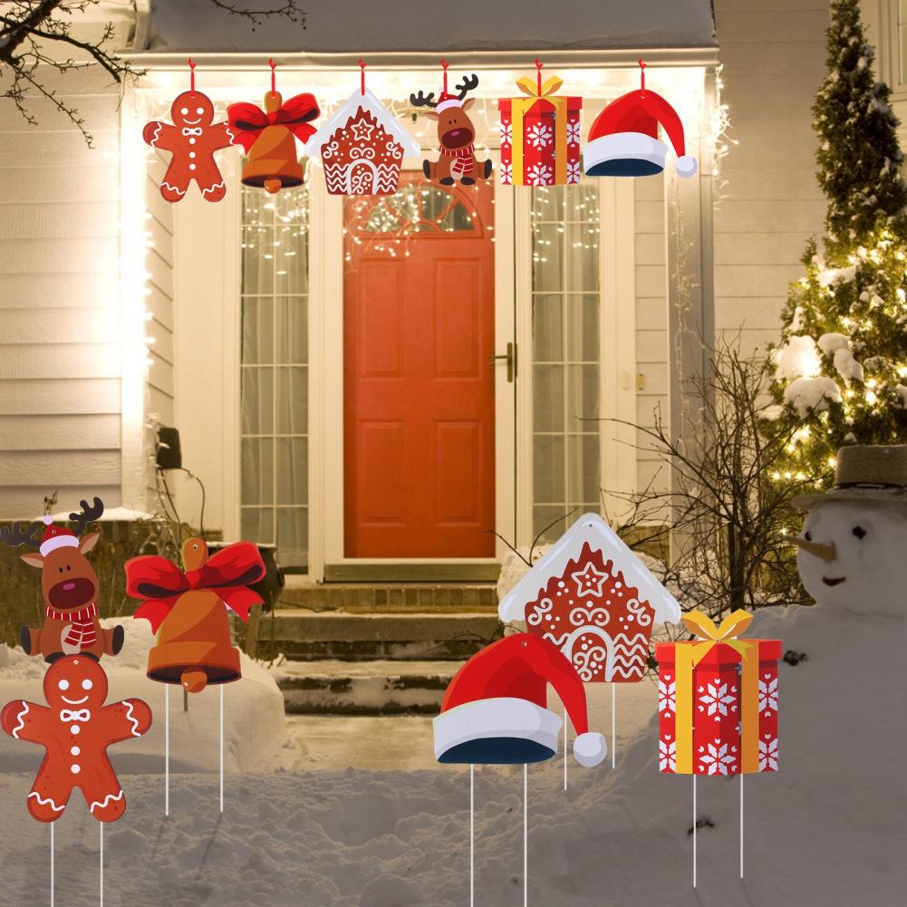 Xmas Yard Signs Candy Christmas Decorations Candyland Themed Party Decor For Home Lawn Pathway Holiday Decor