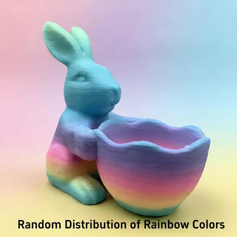 

Nicole Bunny Egg Cup Concrete Silicone Mold Handmade Egg Holder Cement and Plaster Mould DIY Easter Decor Making разноцветный