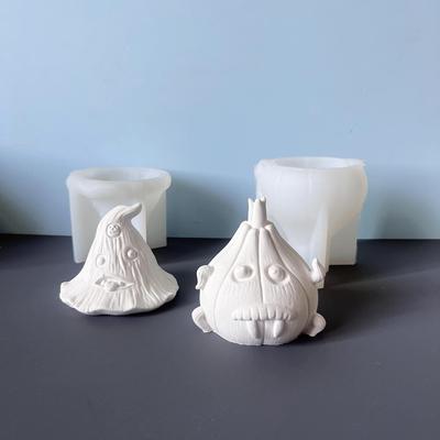 Moule en Silicone Bougie Aromatique Forme Fantôme d'Ail Moules DIY Ornement Fantôme en Plâtre Fournitures pour Fabrication de Savon et Bougies Faites Main