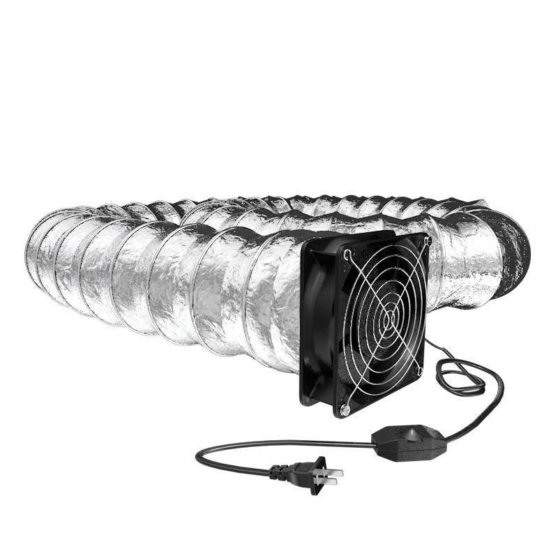 12*12*3.8cm Smoke Absorber ESD Fume Extractor Fan Pipe Duct Exhuast Fan Adjustable Speed Solder Household Pipe Tub Ventilation Fan