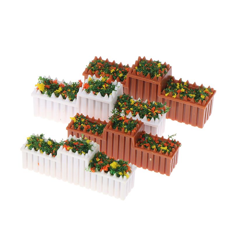 1:12 Puppenhaus Miniatur Blumen Garten Blumenbeet Blumentopf Topfpflanze Modell